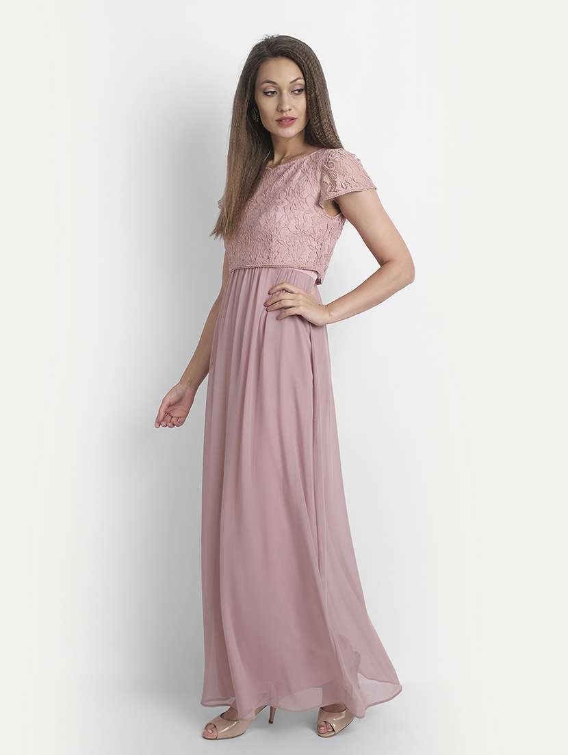 women's peplum maxi dress - 18051305 - Standard Image - 1