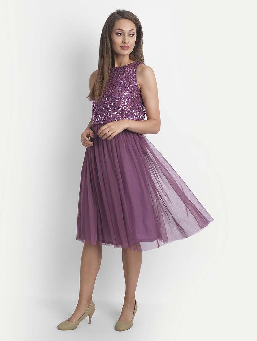 women's fit & flare knee length dress - 18051314 -  Standard Image - 1