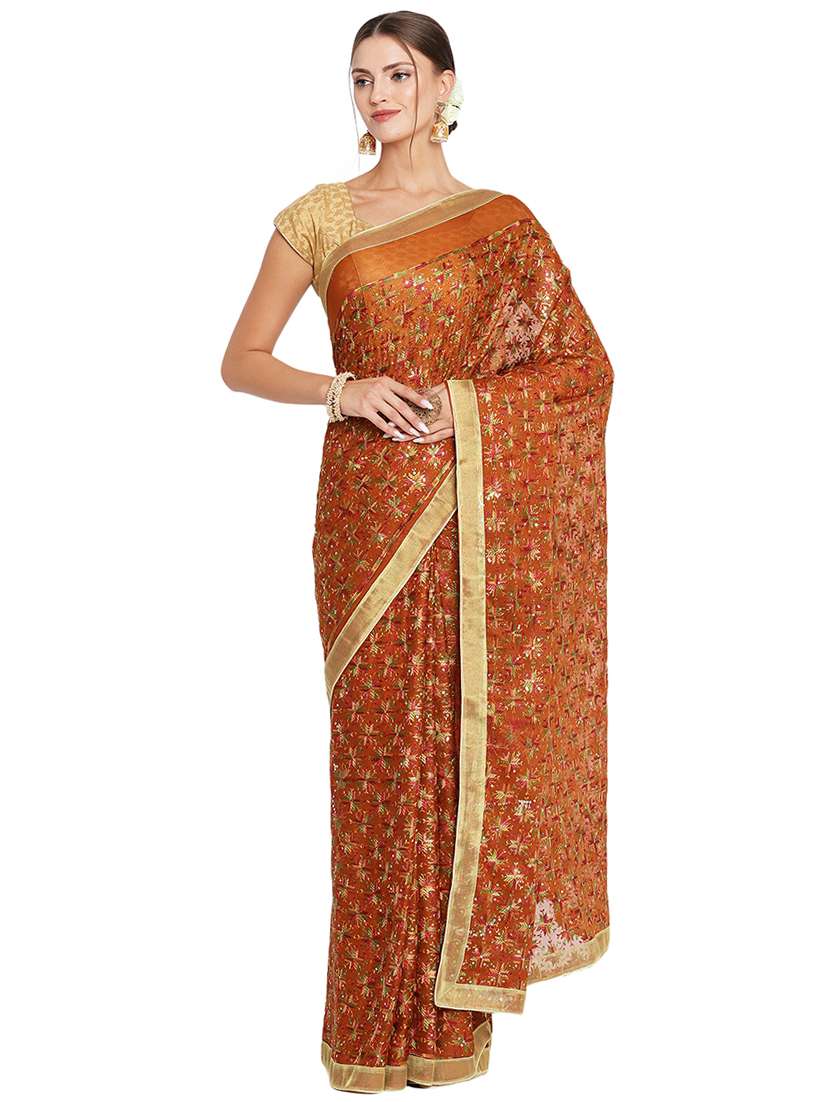women's embroidered saree