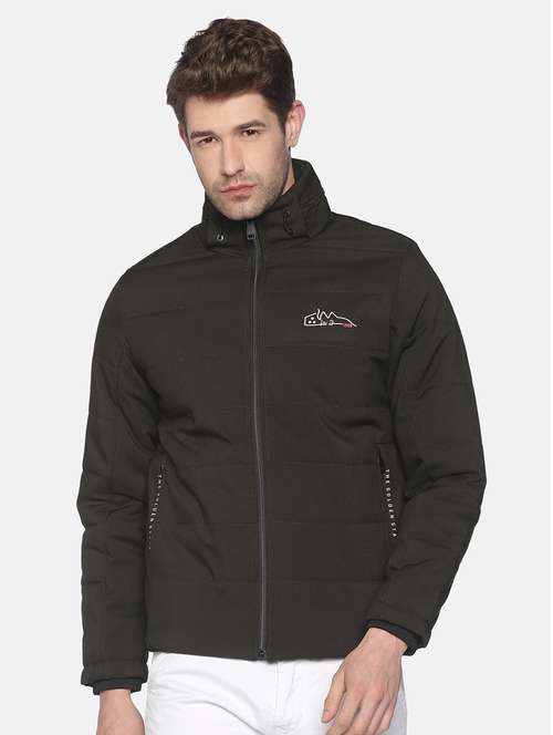 black solid quilted jacket - 18052413 - Standard Image - 0
