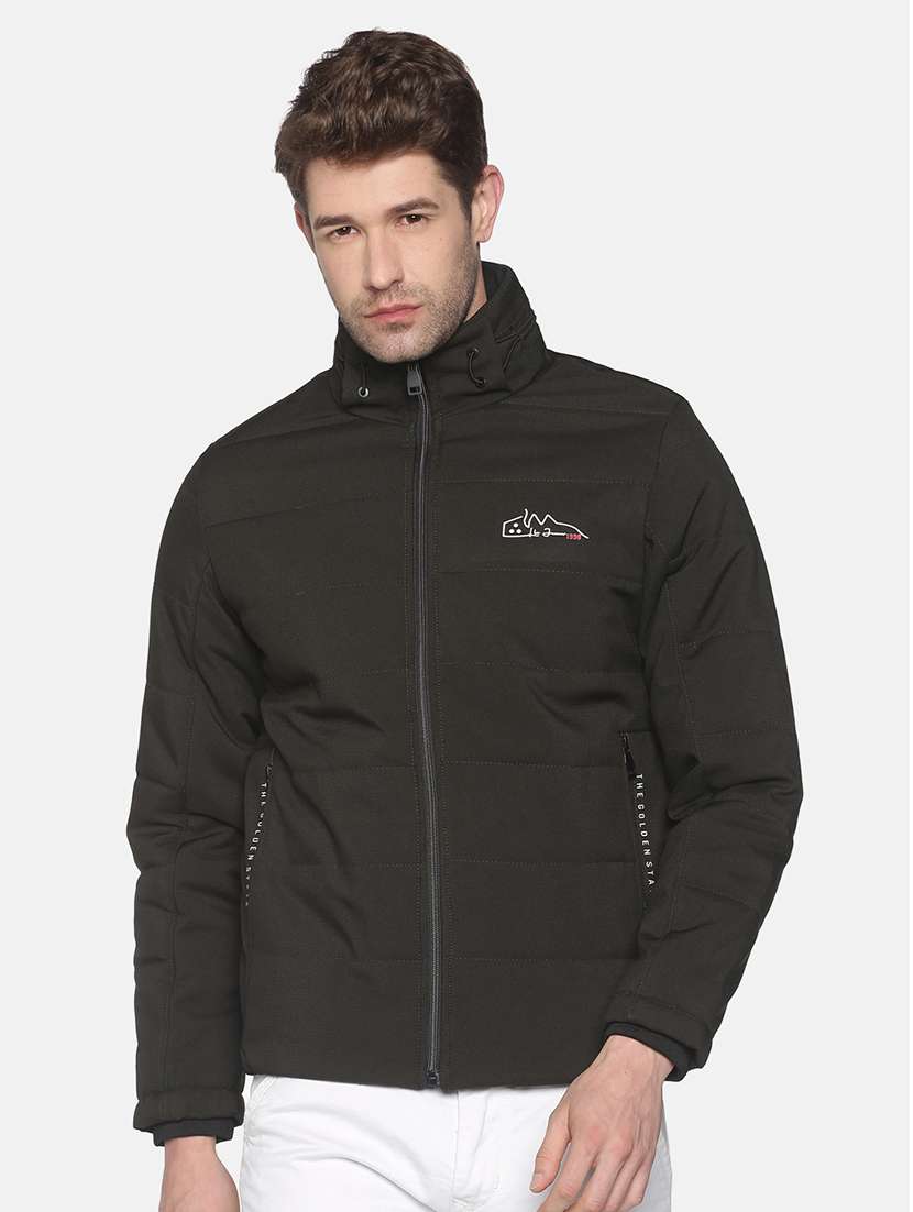 black solid quilted jacket - 18052413 - Zoom Image - 0