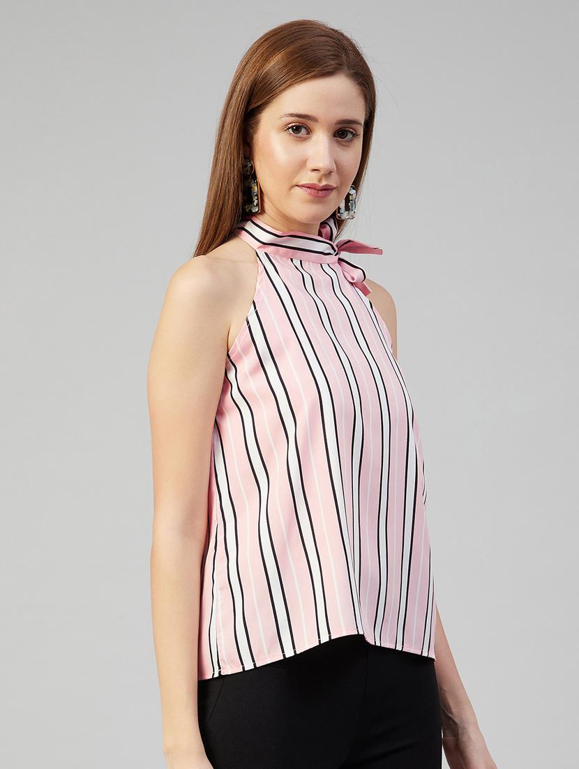 women's a line tie-up neck top - 18052493 -  Standard Image - 1