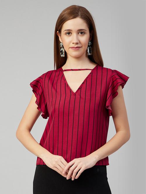 women's straight v neck top - 18052494 -  Standard Image - 0