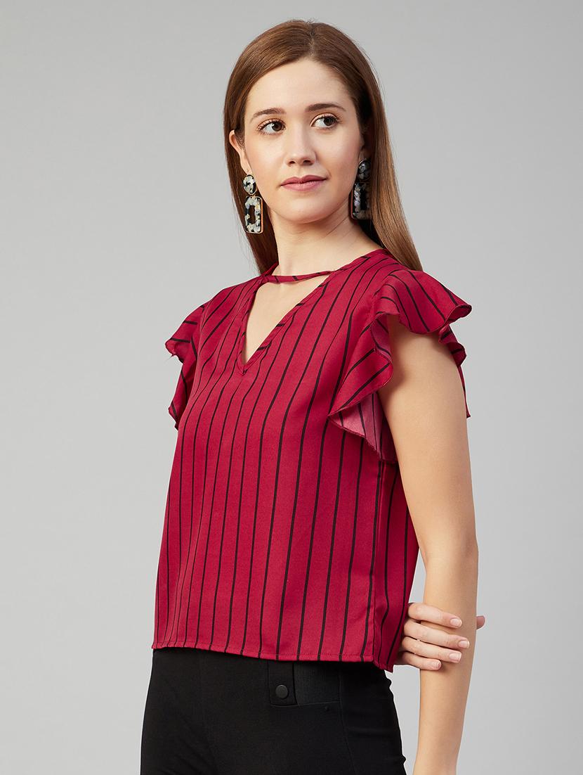 women's straight v neck top - 18052494 -  Standard Image - 1