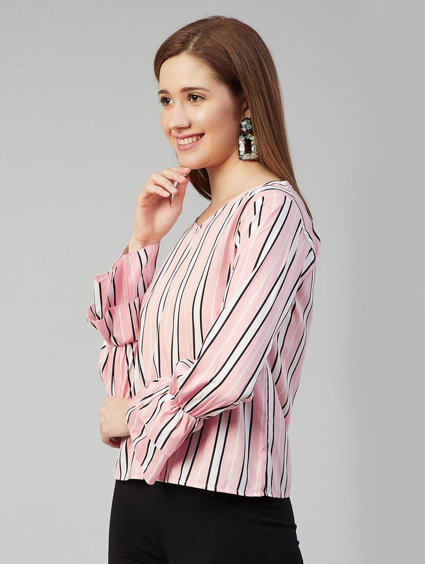 women's straight v neck top - 18052499 - Standard Image - 1