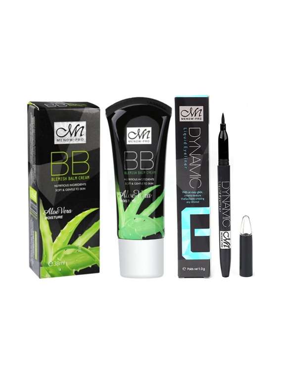 me-now pack of aloevera blemish bb foundation cream (38ml) and dynamic liquid eyeliner pen - 18053186 - Zoom Image - 0