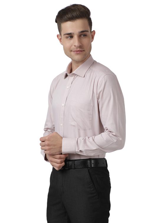 mauve solid formal shirt - 18053333 - Standard Image - 1