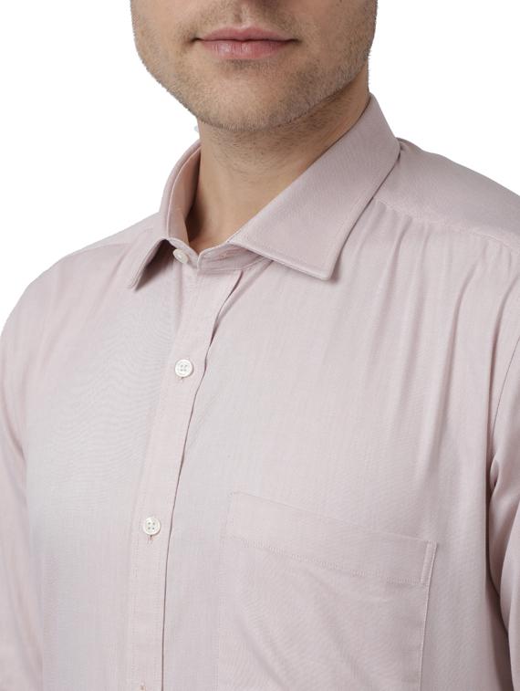 mauve solid formal shirt - 18053333 - Standard Image - 4