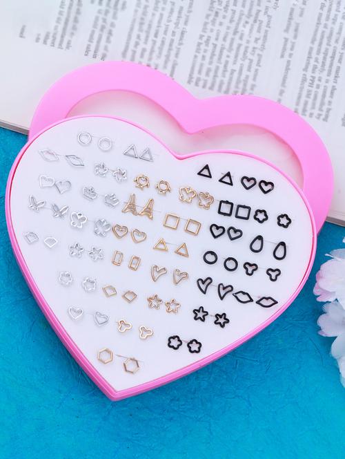 multi colored brass studs earring - 18053570 -  Standard Image - 0