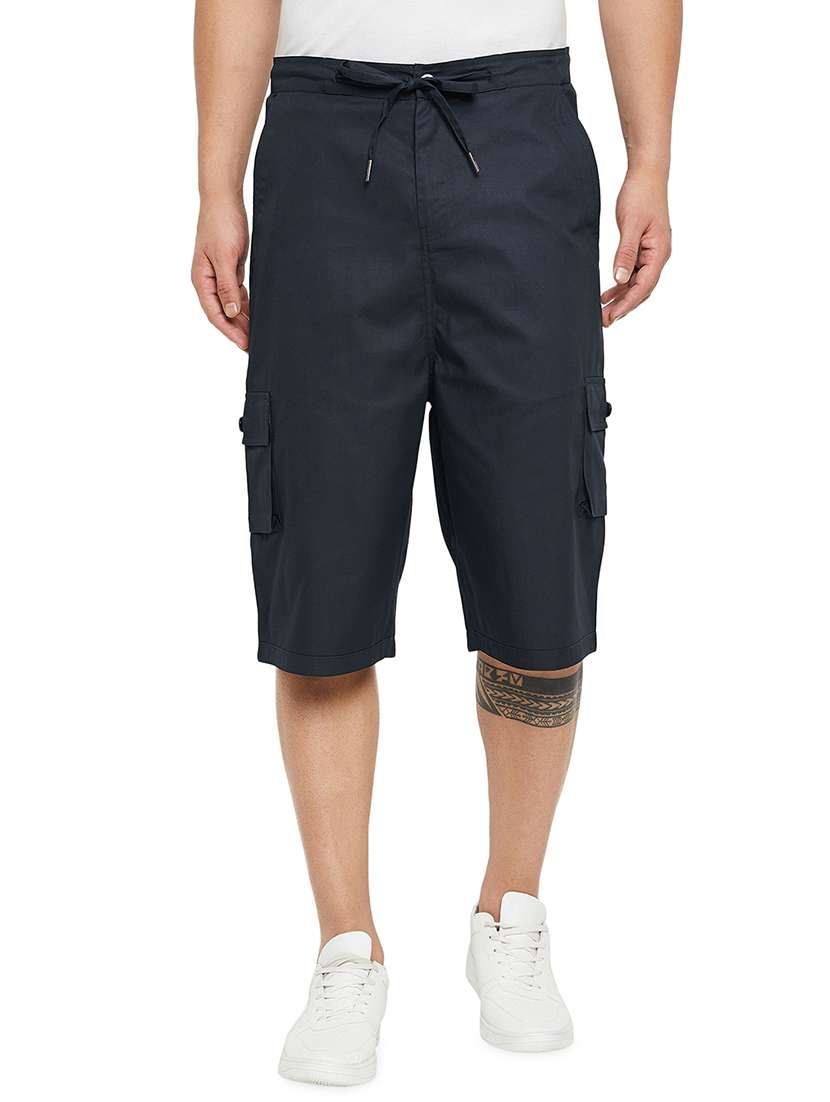 solid regular fit three fourth