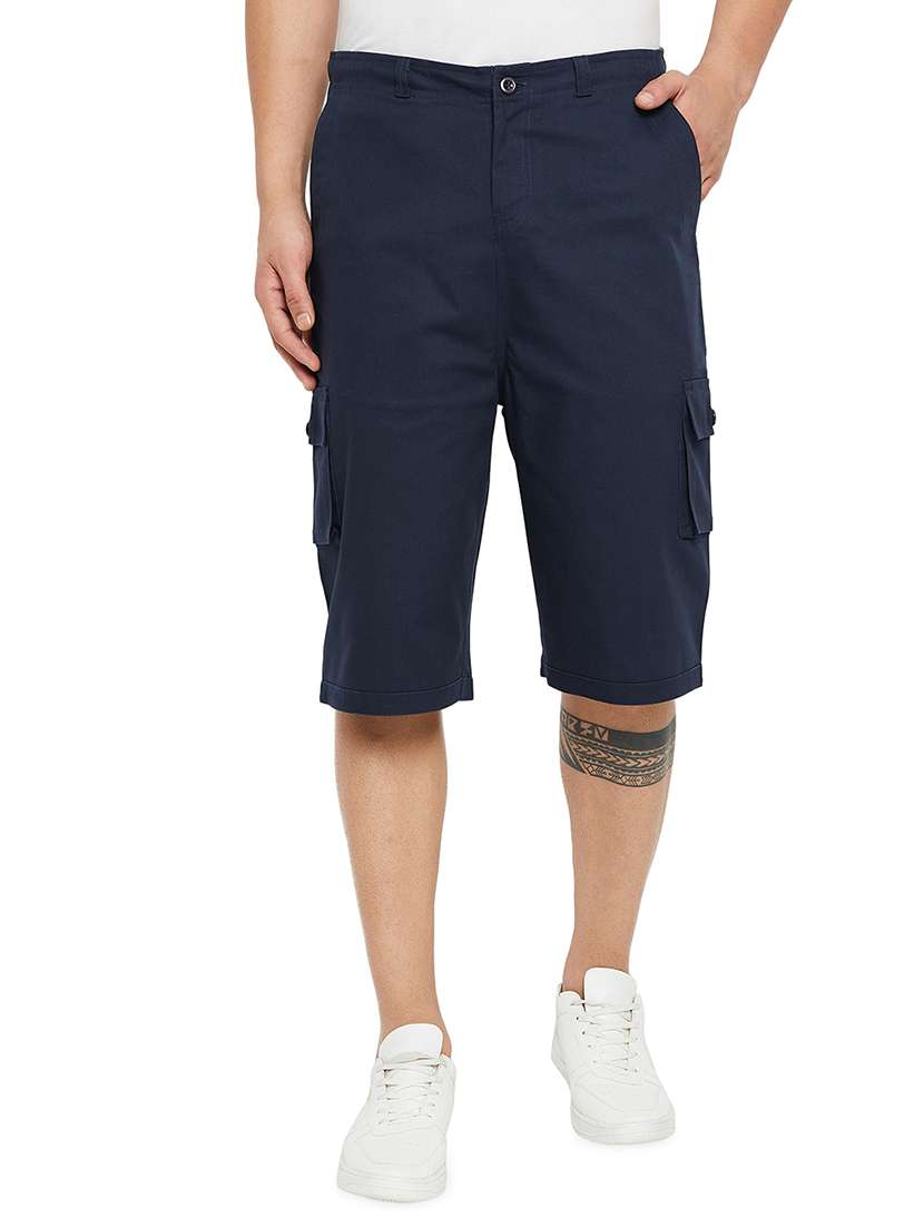 solid regular fit three fourth