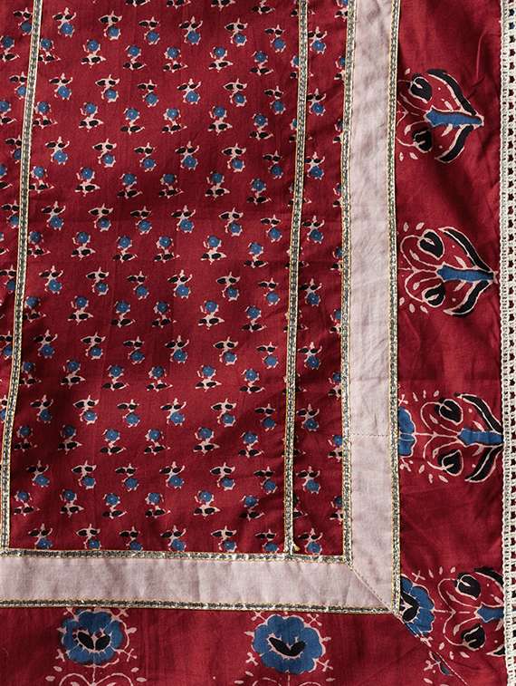 red cotton kurta pant  set - 18054215 -  Standard Image - 4