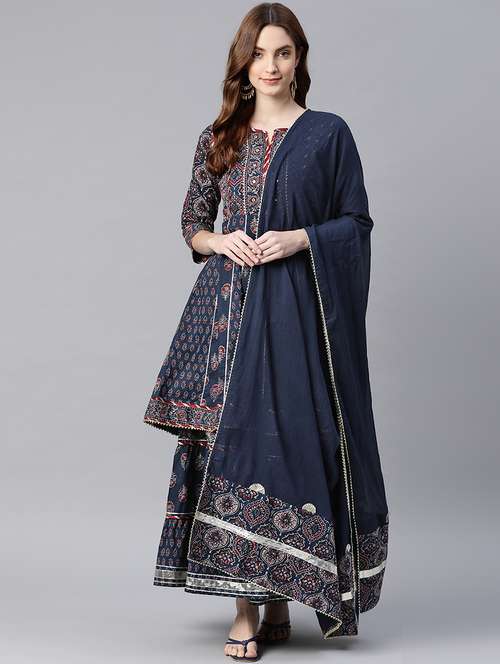 women kurta sharara set with dupatta - 18054220 - Standard Image - 0