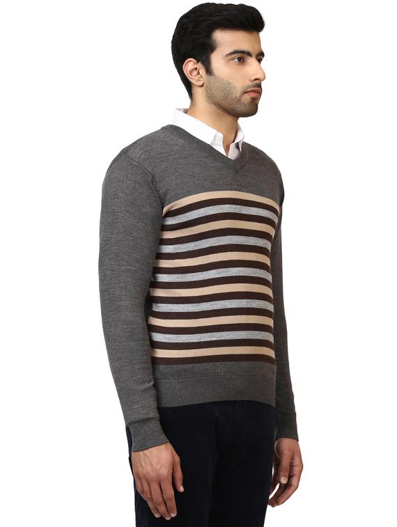 grey striped pullover - 18054550 -  Standard Image - 1