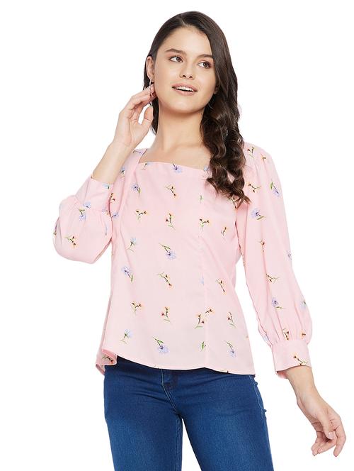 pink printed regular top - 18055605 -  Standard Image - 0