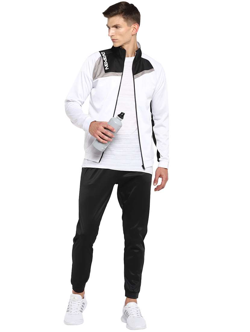 black color block track pant full length track suit - 18055990 -  Standard Image - 1