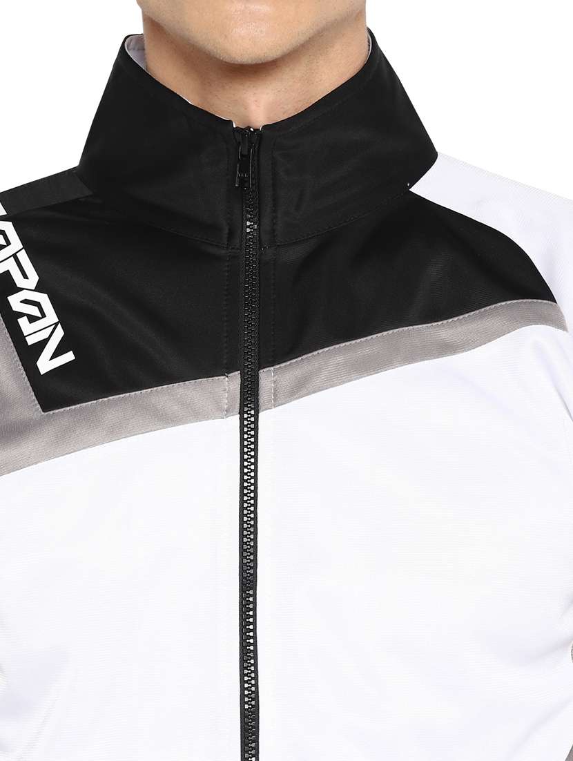 black color block track pant full length track suit - 18055990 -  Standard Image - 4