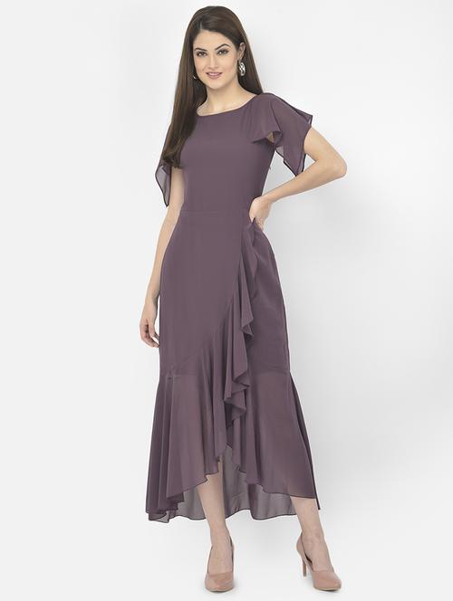 women's ruffle solid dress - 18056427 -  Standard Image - 0