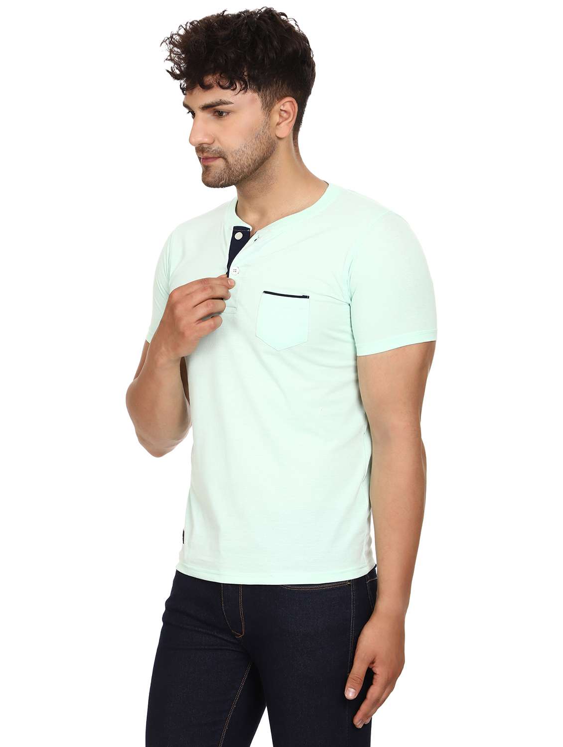 light blue solid t-shirt - 18056622 -  Standard Image - 1