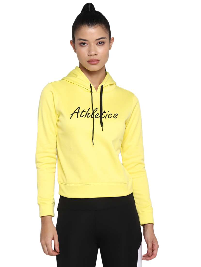 yellow printedsweatshirt