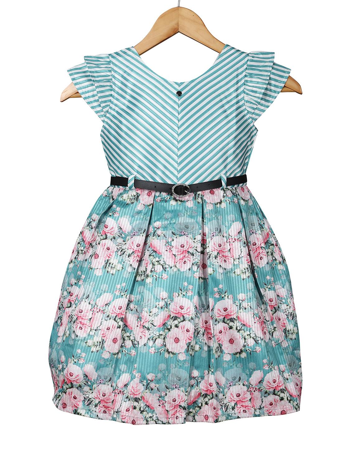 blue printed blend frock - 18058485 - Standard Image - 1