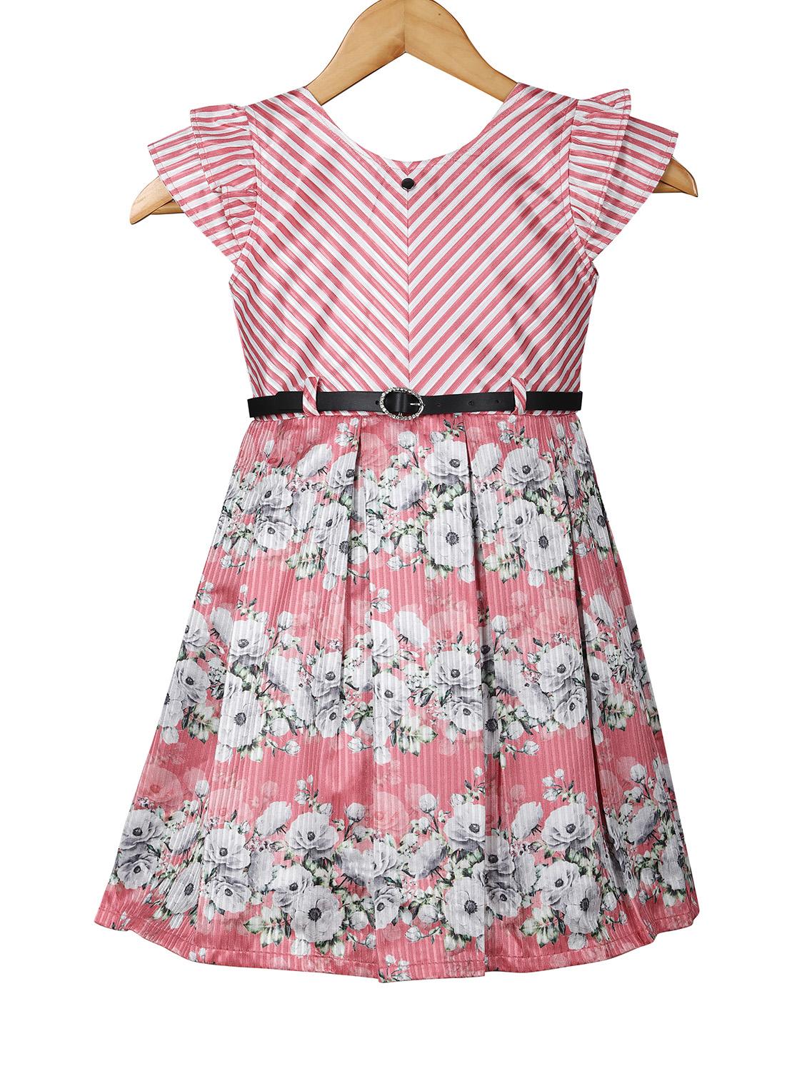 orange printed blend frock - 18058486 - Standard Image - 1