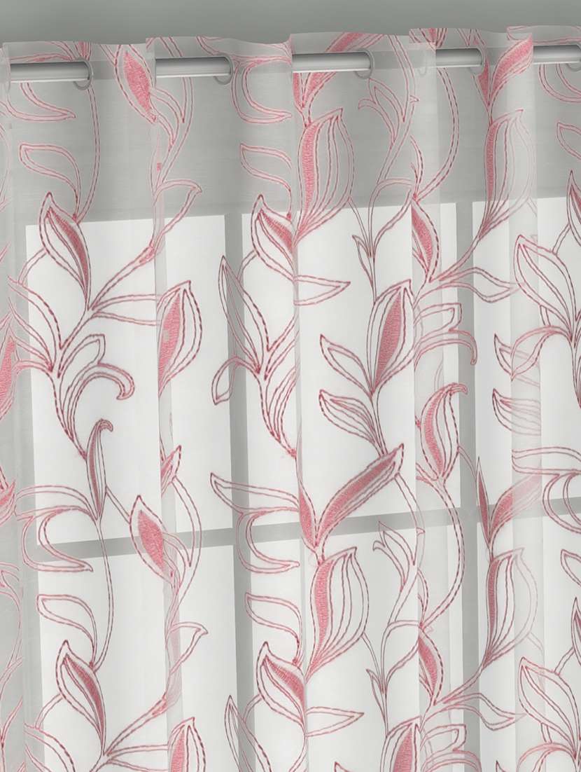 gm 7 feet floral grommet single sheer door curtain panel - 18058685 - Standard Image - 1