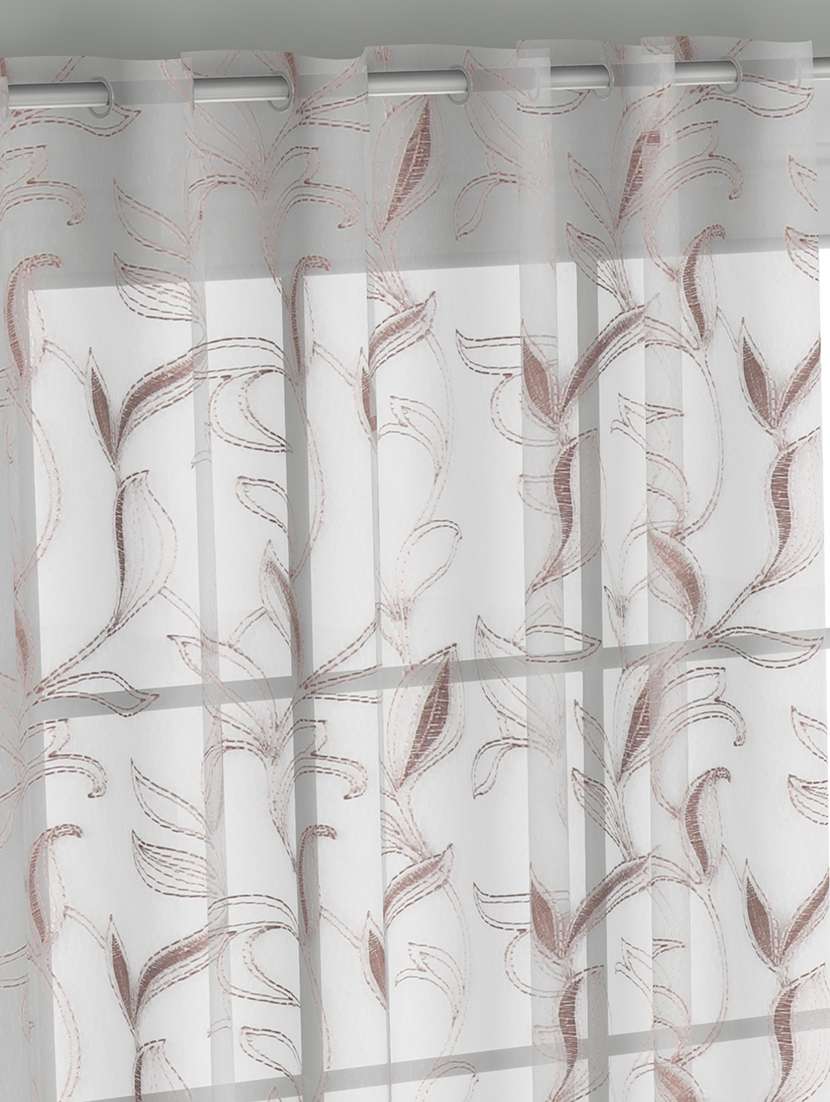 gm 7 feet floral grommet single sheer door curtain panel - 18058686 -  Standard Image - 1