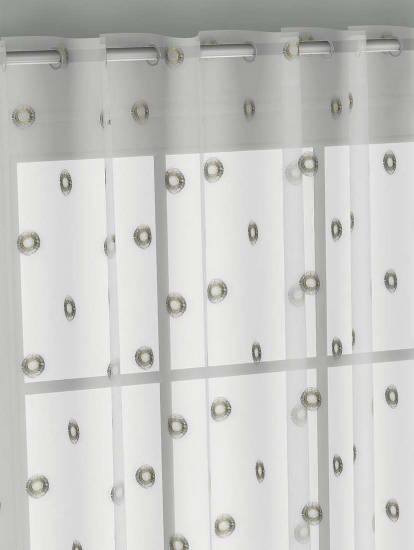 gm 7 feet abstract grommet single sheer door curtain panel - 18058688 - Standard Image - 1
