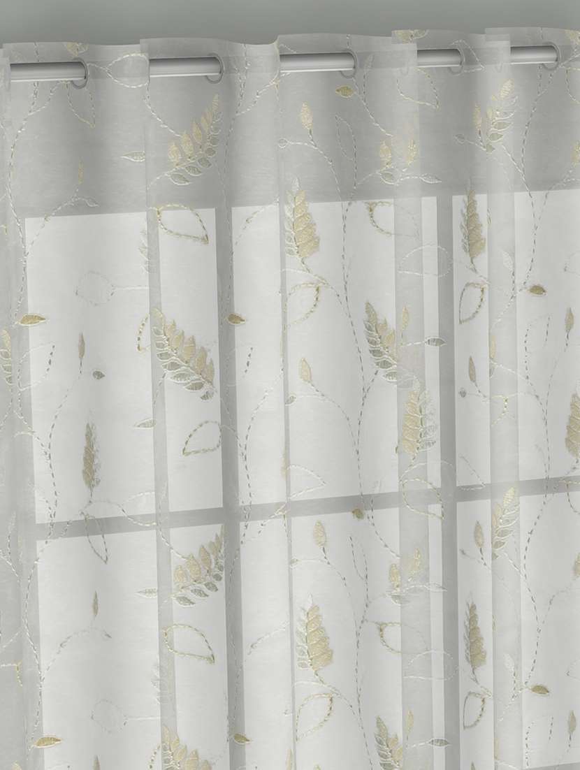 gm 7 feet floral grommet single sheer door curtain panel - 18058690 -  Standard Image - 1