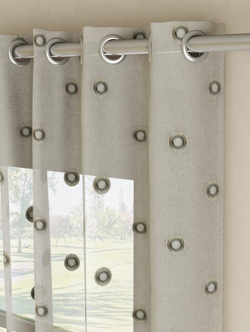 gm 7 feet abstract grommet single sheer door curtain panel - 18058705 - Standard Image - 1