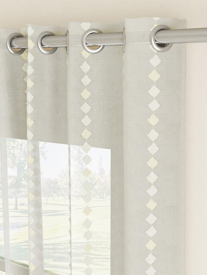 gm 7 feet abstract grommet single sheer door curtain panel - 18058707 -  Standard Image - 1