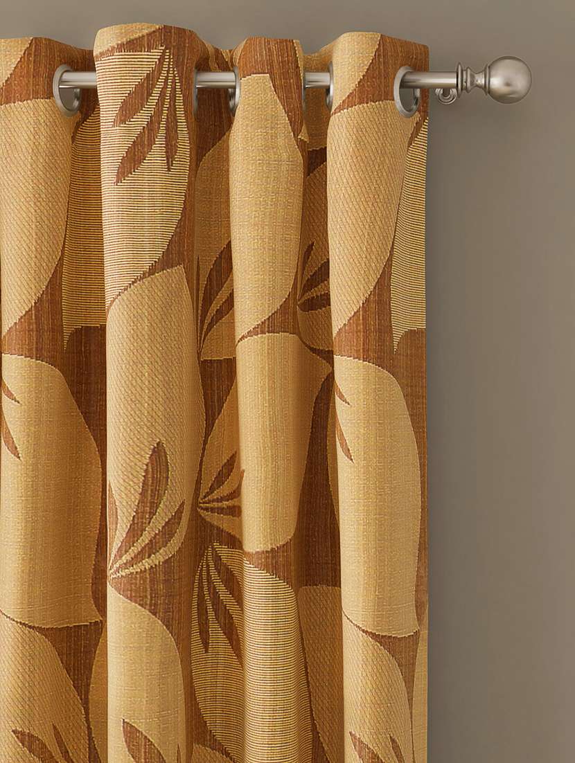 gm 7 feet botanical grommet semi-sheer door curtain panel (set of 2) - 18058726 -  Standard Image - 1