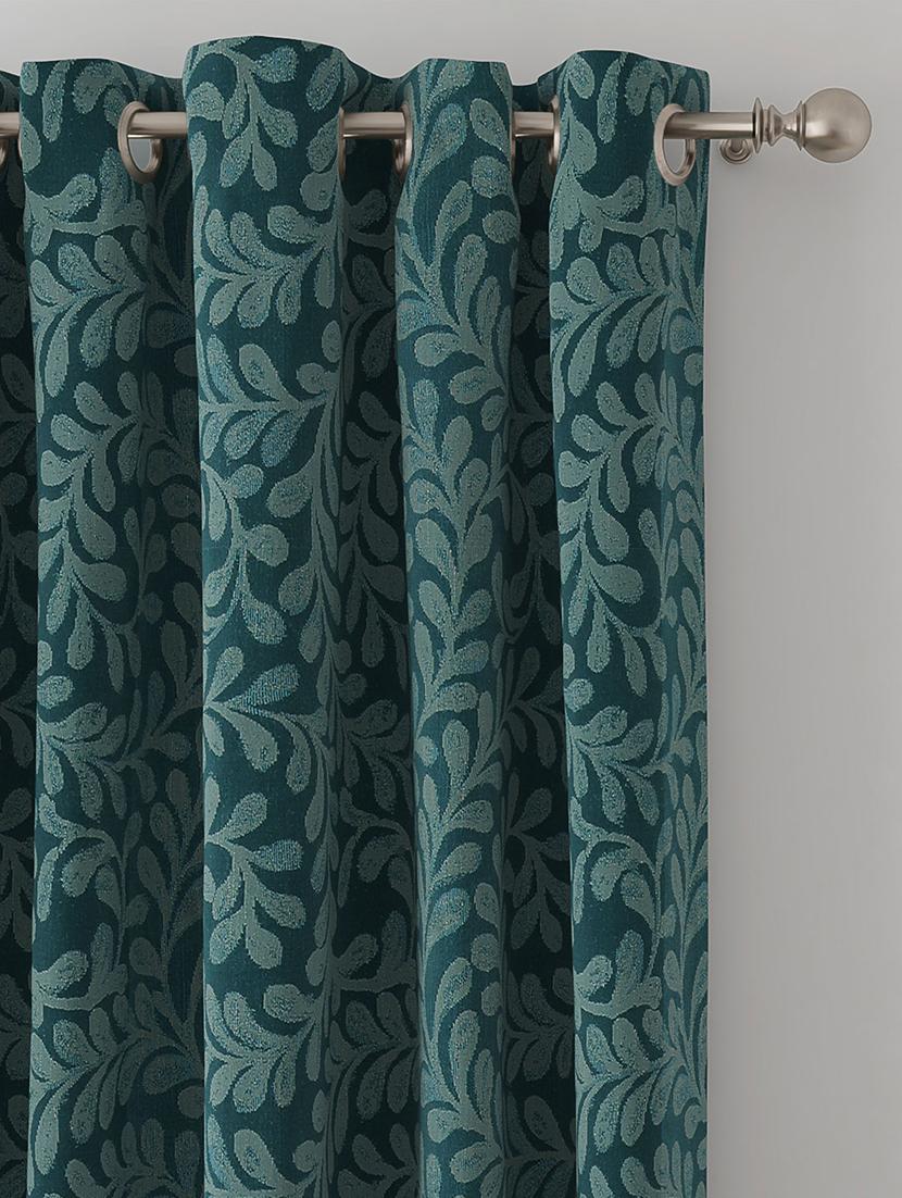 gm 7 feet floral grommet room darkening door curtain panel (set of 2) - 18058734 - Standard Image - 1