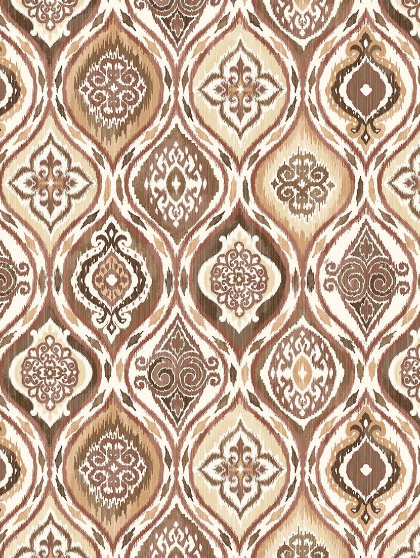 gm abstract 180 tc 100% cotton digital print brown double bedsheet with 2 pillow covers - 18058873 -  Standard Image - 1