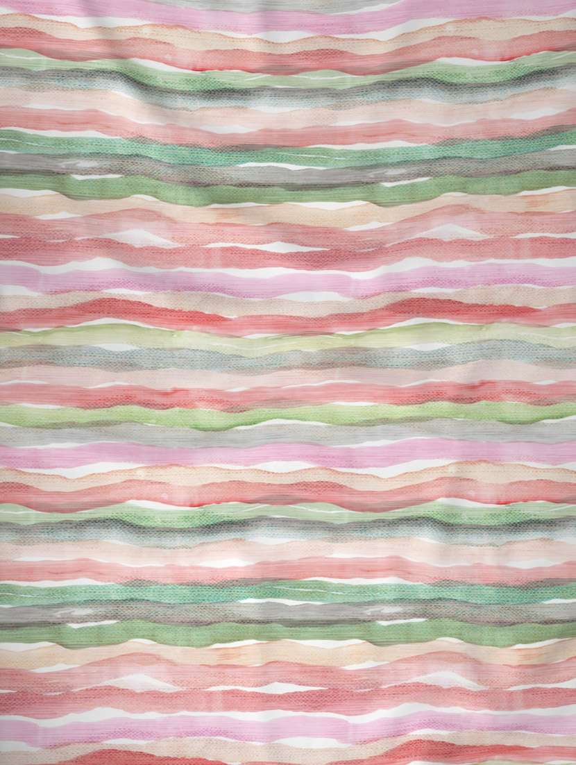 gm abstract 144 tc 100% cotton digital print pink & green double bedsheet with 2 pillow covers - 18058912 - Standard Image - 1
