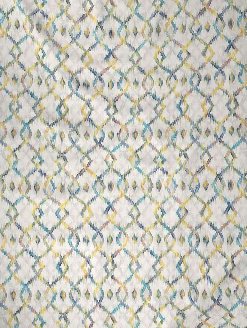 gm geometric 144 tc 100% cotton digital print white & green double bedsheet with 2 pillow covers - 18058932 -  Standard Image - 1