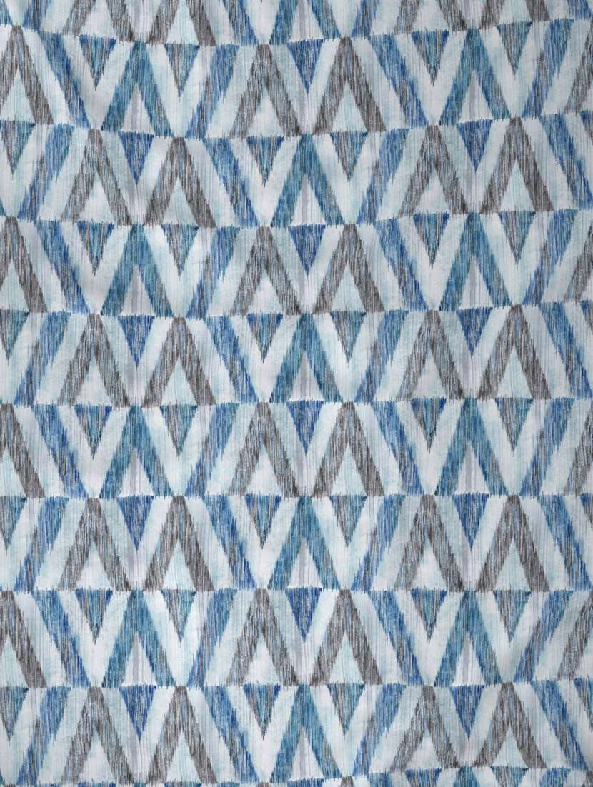 gm geometric 144 tc 100% cotton digital print blue double bedsheet with 2 pillow covers - 18058943 -  Standard Image - 1