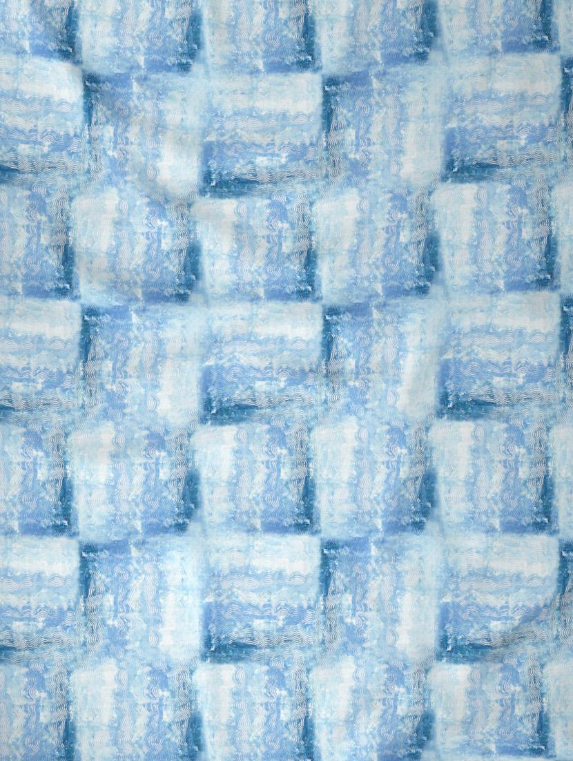 gm abstract 180 tc 100% cotton digital print blue double bedsheet with 2 pillow covers - 18058951 -  Standard Image - 1