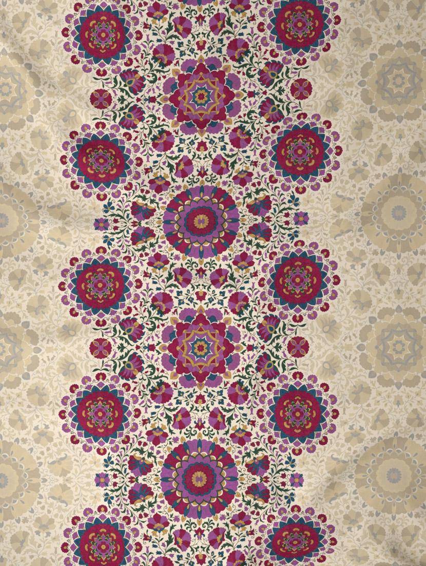 gm abstract 180 tc 100% cotton digital print beige double bedsheet with 2 pillow covers - 18058953 - Standard Image - 1