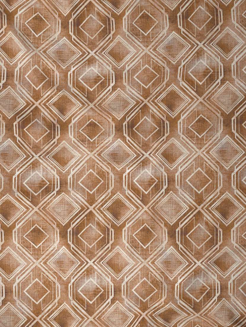 gm geometric 180 tc 100% cotton digital print brown double bedsheet with 2 pillow covers - 18058965 -  Standard Image - 1