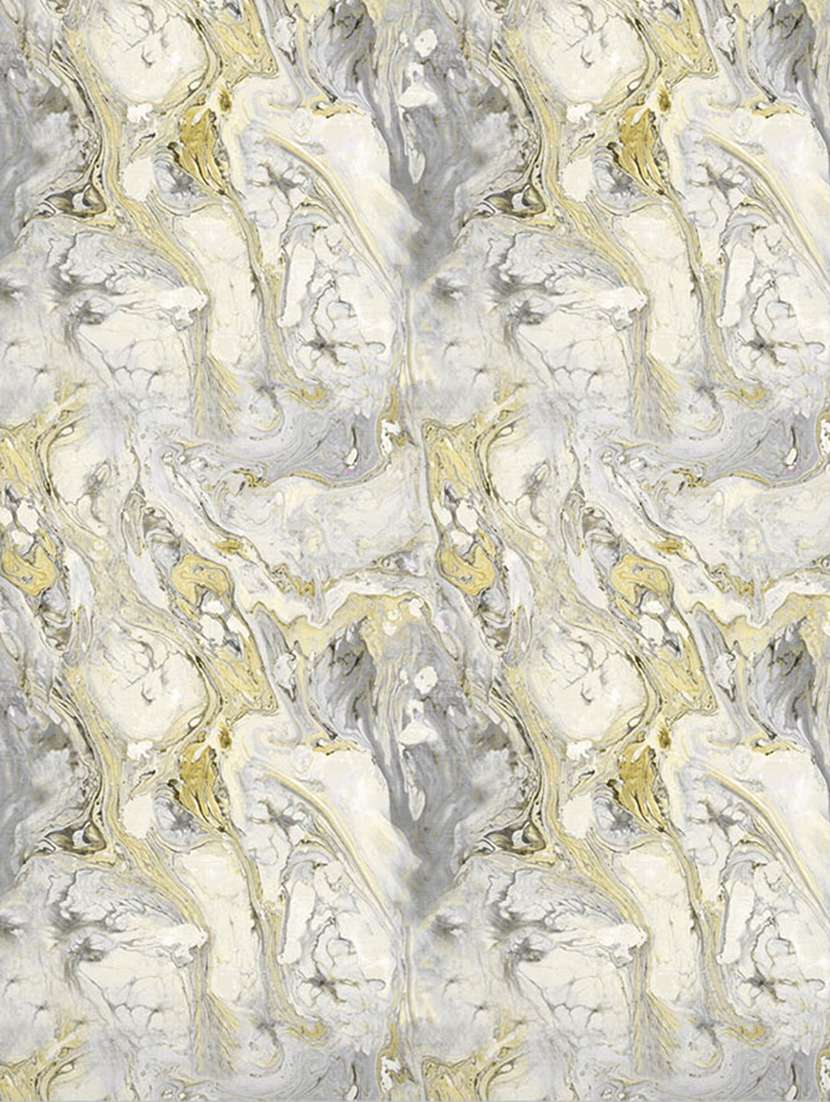 gm abstract 180 tc 100% cotton digital print yellow & grey double bedsheet with 2 pillow covers - 18058972 -  Standard Image - 1