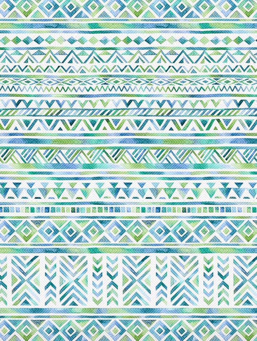 gm geometric 144 tc 100% cotton digital print green double bedsheet with 2 pillow covers - 18058978 -  Standard Image - 1