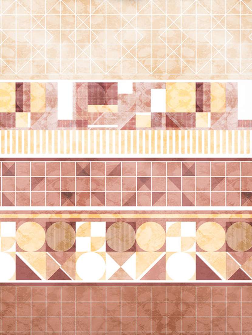 gm geometric 150 tc 100% cotton digital print brown double bedsheet with 2 pillow covers - 18058986 -  Standard Image - 1