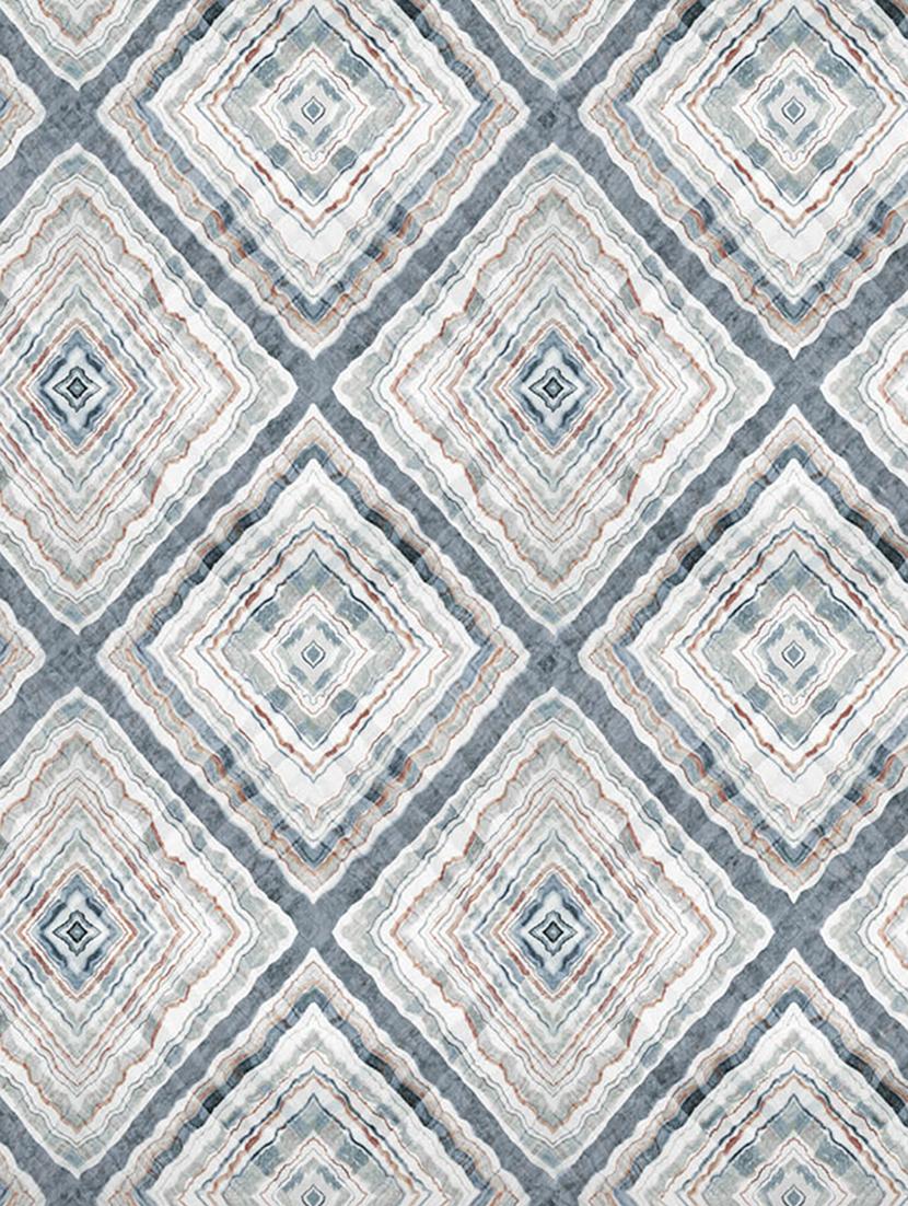 gm geometric 210 tc 100% cotton digital print grey double bedsheet with 2 pillow covers - 18058988 -  Standard Image - 1