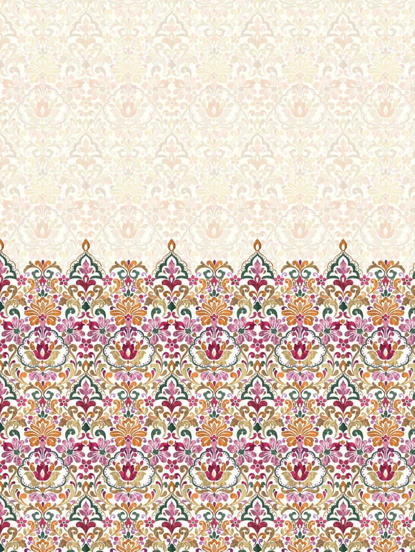 gm abstract 180 tc 100% cotton digital print pink double bedsheet with 2 pillow covers - 18059057 - Standard Image - 1