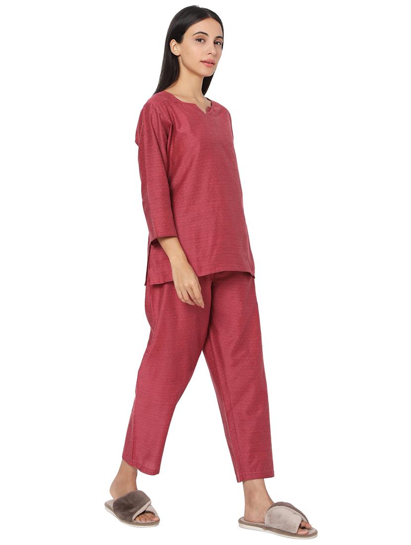 self design nightwear pyjama set - 18059970 -  Standard Image - 1