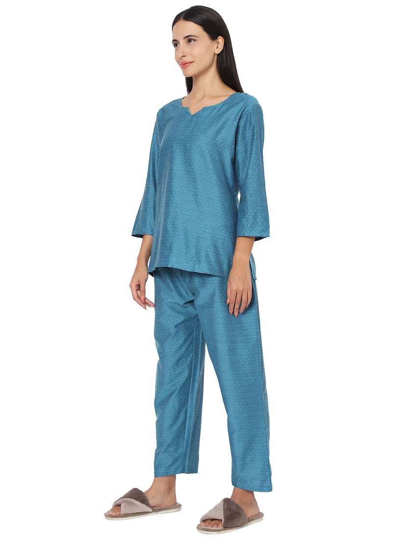 self design nightwear pyjama set - 18059971 -  Standard Image - 1