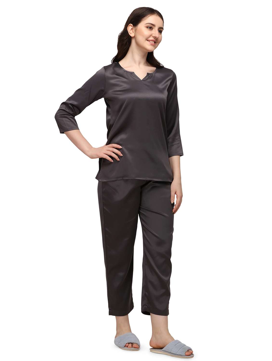 self design nightwear pyjama set - 18059975 - Standard Image - 1