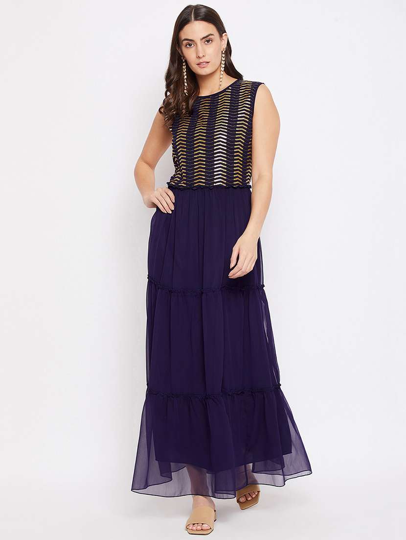 women's tiered dress solid dress